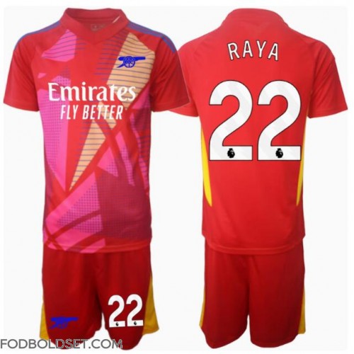 Arsenal David Raya #22 Målmand Udebane Trøje Børn 2024-25 Kortærmet (+ Korte bukser)